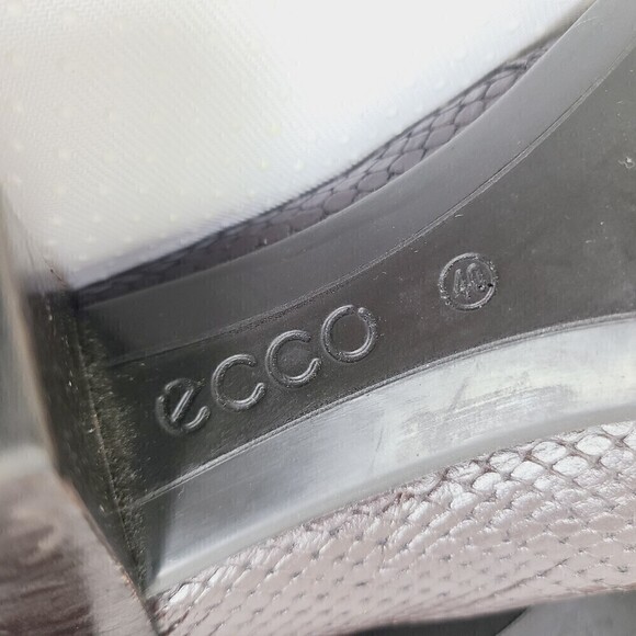Ecco Shape 55 Plateau Stack‎ Heel Bootie 40 EU 9/9.5 US Brown Leather Com… - Picture 9 of 9